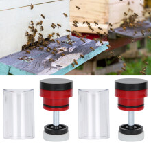 2er Set Bienenköniginnen-Markierungsflasche Käfig – Edelstahl & Kunststoff