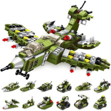 STEM Bouwspeelgoed Bouwstenen 576 Stukken Gevechtsvliegtuig Destroyer 25 in 1 Warcraft Speelgoed Creatief