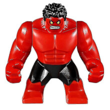 Superhero Red Hulk Big Block Minifigure Role Play Toys For Kids 7.5cm