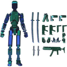 (Greenblue) T13 actionfigur, Titan 13 3D-utskriven actionfigur, Lucky 13 actionfigur, Nova 13 actionfigur