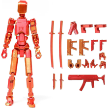 Figura de acción T13 (oro rojo), Figura de acción Titan 13 impresa en 3D, Figura de acción Lucky 13,