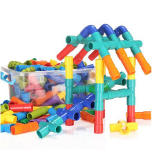 (96PCS) Spielzeug Rohr Gebäude Kit Rohre Für Kinder Kreative Ineinander Greifen Bausteine Sets Mit