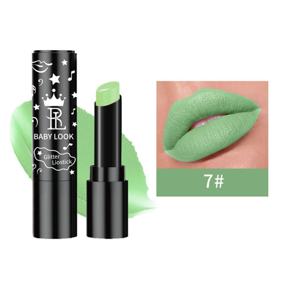 (7#) Matte Lipstick, Dark Black Vampire Olive Green Halloween Makeup, Face And Body-image-OPC-PK8XMVQ-NEW