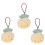 3pcs Keychain Pendant Cartoon Soft Cute Name Tag 3