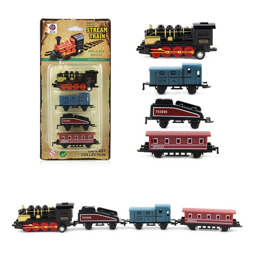 Simulation Retro Steam Train Toy Kit Pull Back 2