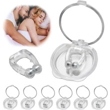 Stop Snoring Device Silicone Magnetic Nose Clip for Sleep Apnea Relief, Easy to Use, Pack of 6, Comfortable Fit