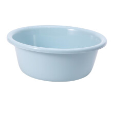 12 Inch Blue Plastic Wash Basin for Home Use, Large Capacity, Space Saving Design for College Dorms and Apartments