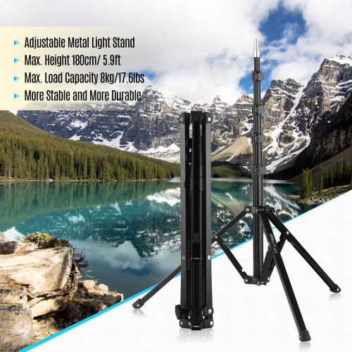 KINGJOY FL2019 Adjustable Metal Tripod Light Stand 2