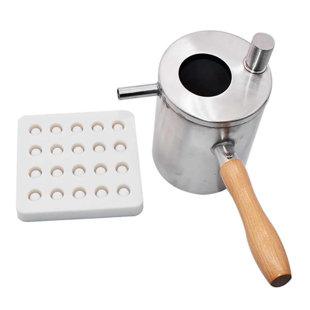 Beeswax Melting Pot with Royal Jelly Cup Molds, Spout Design, Easy to Pour, Humanized Design-image-OPC-PK8XPKQ-NEW