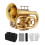 Mini Pocket Trumpet Bb Flat Brass Material Wind 8