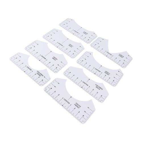 8PCS T Shirt Ruler Guide PVC Clothing Centering 1