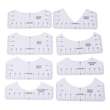 8PCS T Shirt Ruler Guide PVC Clothing Centering