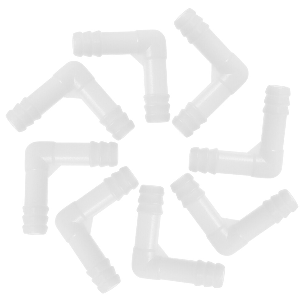 10Pcs 90 Degree Barbed Elbows Durable White Plastic L Fittings 3173116868394