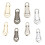 8pcs Zipper Sliders Metal Zipper Pullers Replacement Zipper Pullers 6