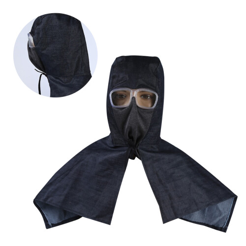 Work Hats For Men's Brim Shawl Cap Protective Shawl Hat Black 2