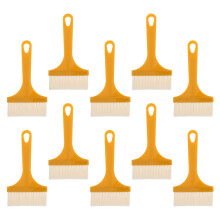 10 Pcs Wax For Seals Grill Brush 17.00x8.50x0.50cm Yellow
