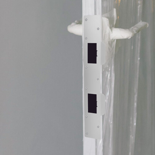 Reinforced Door Latch Plate Silver Iron For Enhanced Security 2