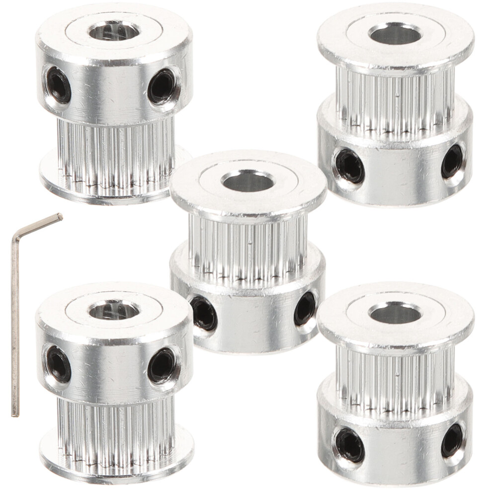 5 Pcs Silent Pulley Wheel Bidirectional Timing Belt 5Mm Pulleys 3173116871998