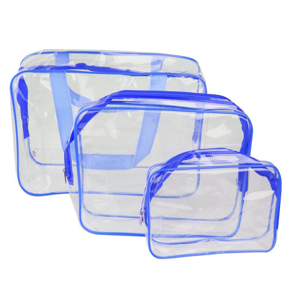 Aboofan Masteelf 3 -In-1 Transparent Toiletry Travel Makeup Bag Tote