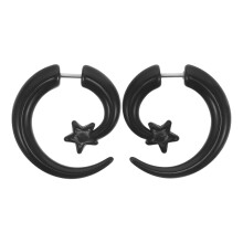 Men'S Earrings Men And Women 3.00x3.00x0.50cm Black