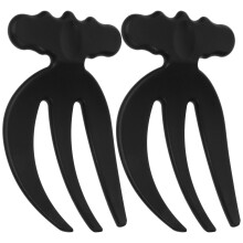 Steel Salad Fork Black 2pcs