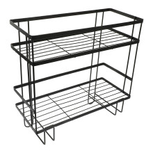 Mounted Rack Double Shelf Storage Shelves Space Saving Travel