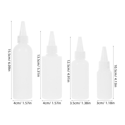 White Pe Squeeze Bottles For Precision Storage 16pcs 1