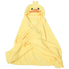Raindrops Soft Baby Towel Cloak Design Yellow 1pcs