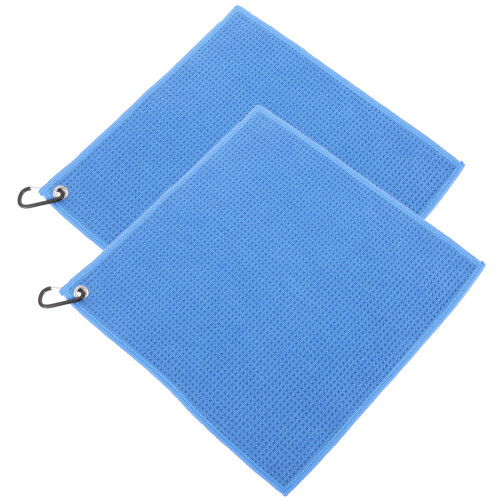 Portable Outdoor Golf Towel 2set Blue Microfiber 1