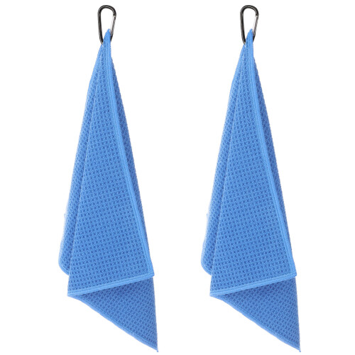 Portable Outdoor Golf Towel 2set Blue Microfiber 2