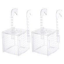 2Pcs Acrylic Hanging Aquarium Incubator Transparent Fish Tank for Fry