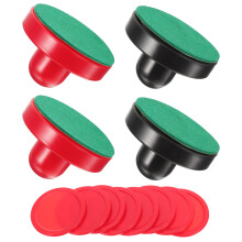 Air Hockey Paddles Pucks Red Plastic 16pcs 2.95x2.16x2.16in