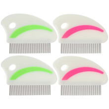 4 Pcs Cat Moulting Comb Hair Pet Dust Stainless Steel
