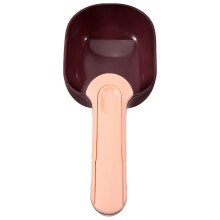 Raindrops Pet Food Spoon Plastic Pink Brown For Dog Cat Home Use 1set