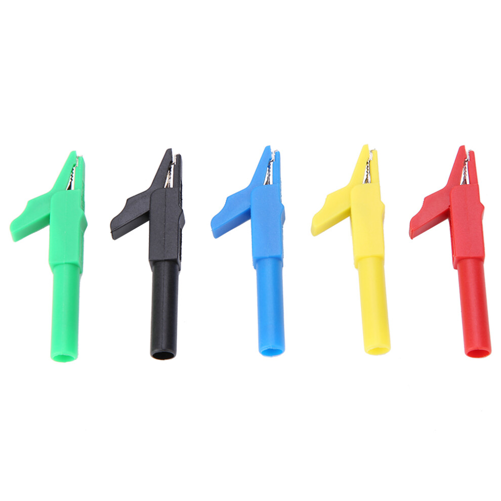 P2007 5Pcs Fully Insulated Plug in Alligator Clips