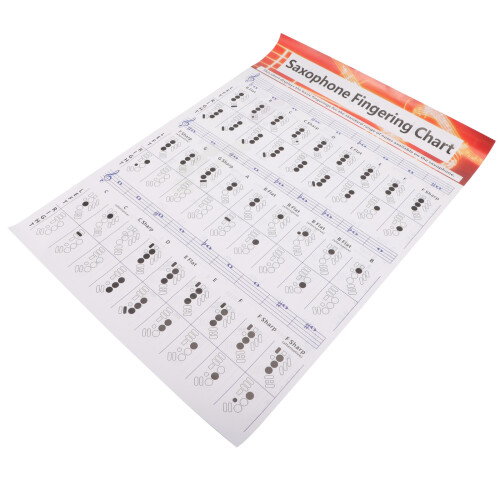Saxophone Chord Practice Chart Beginners Note Chart Finger Guide 2