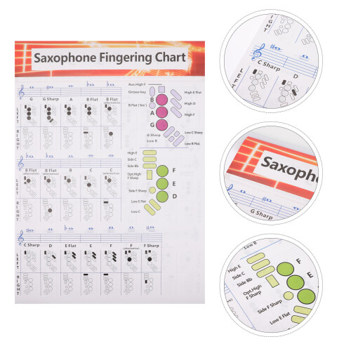 Saxophone Chord Practice Chart Beginners Note Chart Finger Guide 1