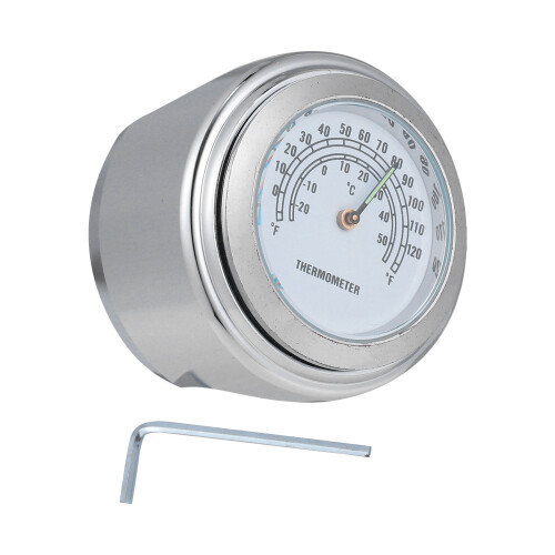 Thermometer Lenkermesser Motorradzubehör Aluminium Silver 2