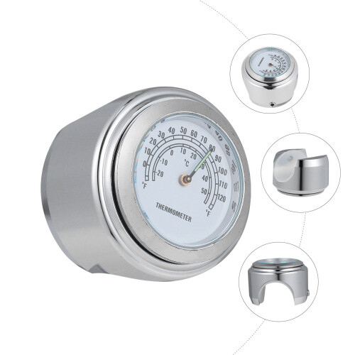 Thermometer Lenkermesser Motorradzubehör Aluminium Silver 1