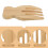 1Pc Bamboo Salad Server Hands Smooth Rounded Edges Kitchen Tool 11