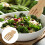 1Pc Bamboo Salad Server Hands Smooth Rounded Edges Kitchen Tool 3