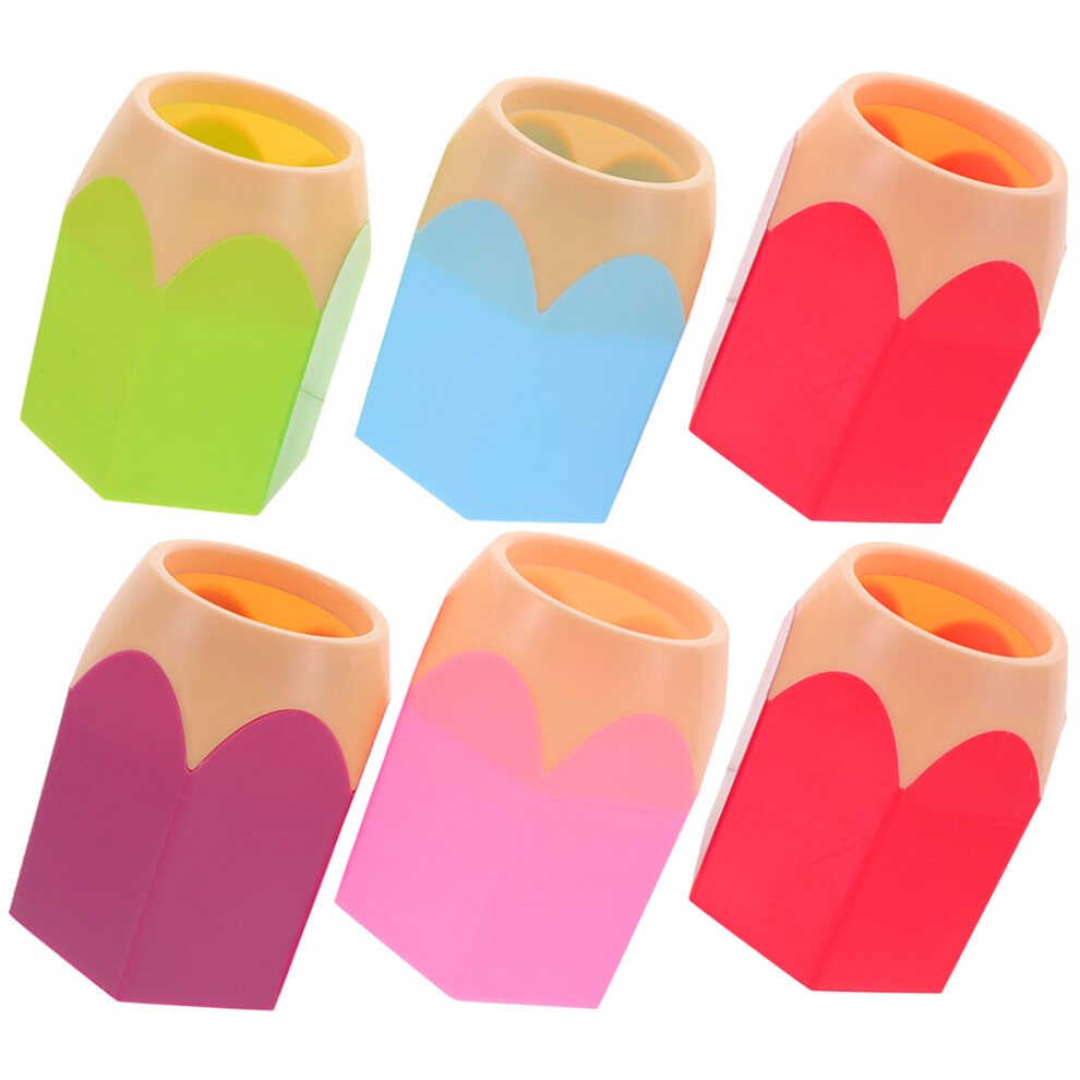 6 Pcs Contrast Color Cute Pen Holder Pencil Cup for Office Class-image-OPC-PK8XWNB-NEW