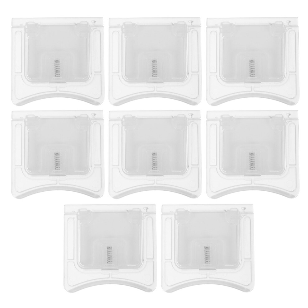 Child Safety Cabinet Locks Transparent 8Pcs 2.2X2.1x0.2in Happyyami