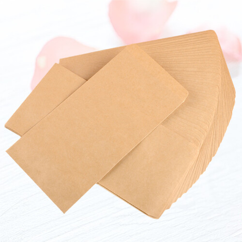 200pcs 16.5cm Vintage Envelope Kraft Paper Envelope Blank Plain Color 1