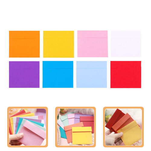 Raindrops 100 Pcs Retro Envelope Colored Envelope 9.50x8.30x0.05cm 1