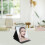 Tabletop Makeup Mirror Black 1pcs 8.06x6.09x0.39in 8
