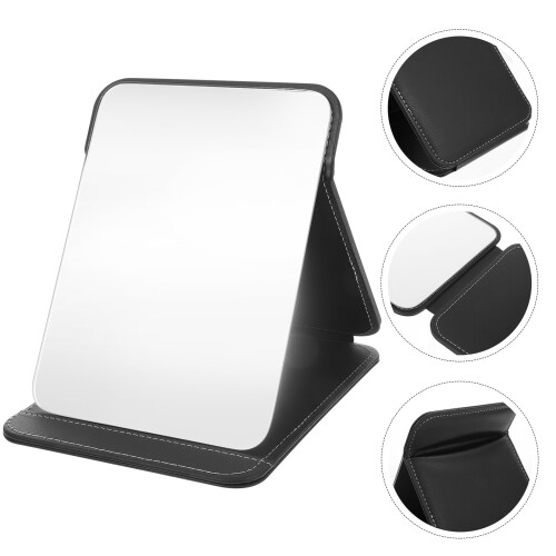 Tabletop Makeup Mirror Black 1pcs 8.06x6.09x0.39in 1