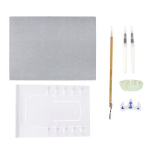 1Ensemble Kit De Dessin Eau Artiste Argent Bambou Écologique