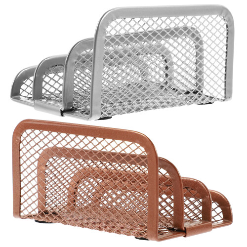 2 Pcs Letter Metal File Rack Storage Office 9.5x6x4cm 1