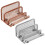 2 Pcs Letter Metal File Rack Storage Office 9.5x6x4cm 9
